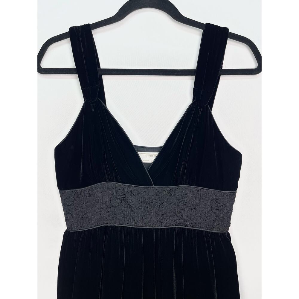To The Max Black Velvet Lace Trim Cocktail Dress Size 4 Small - Picture 5 of 12